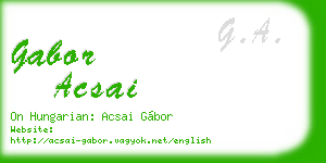 gabor acsai business card