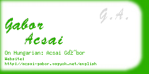 gabor acsai business card